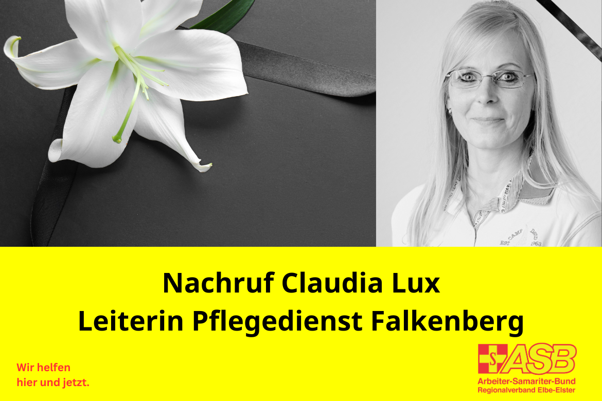 Wir trauern um unsere Pflegedienstleitung in Falkenberg Claudia Lux